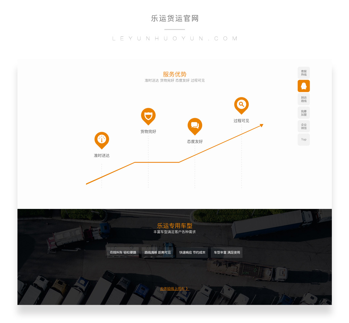 乐运货运官网 网页设计 森视觉